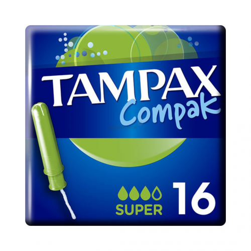 Tampax Compak Super Ταμπόν Με Απλικατέρ Υψηλής Απορροφητικότητας 16 τεμάχια